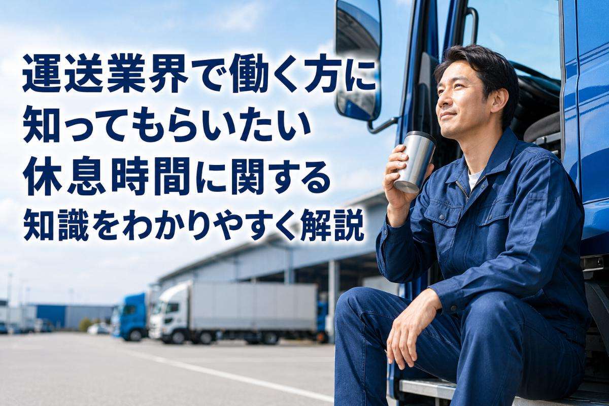 運送業界で働く方に知ってもらいたい休息時間に関する知識をわかりやすく解説